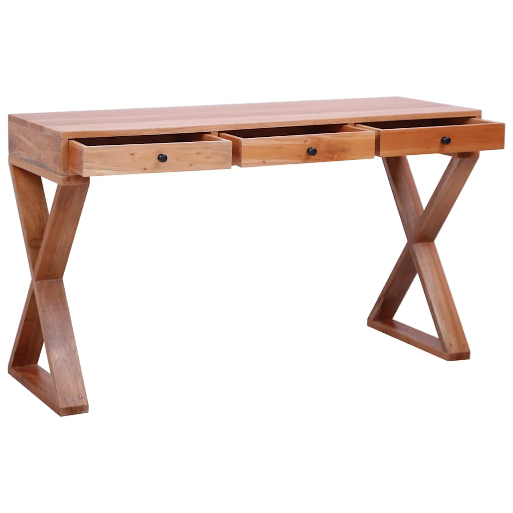 Computertisch Braun 115x47x77 cm Massivholz Mahagoni