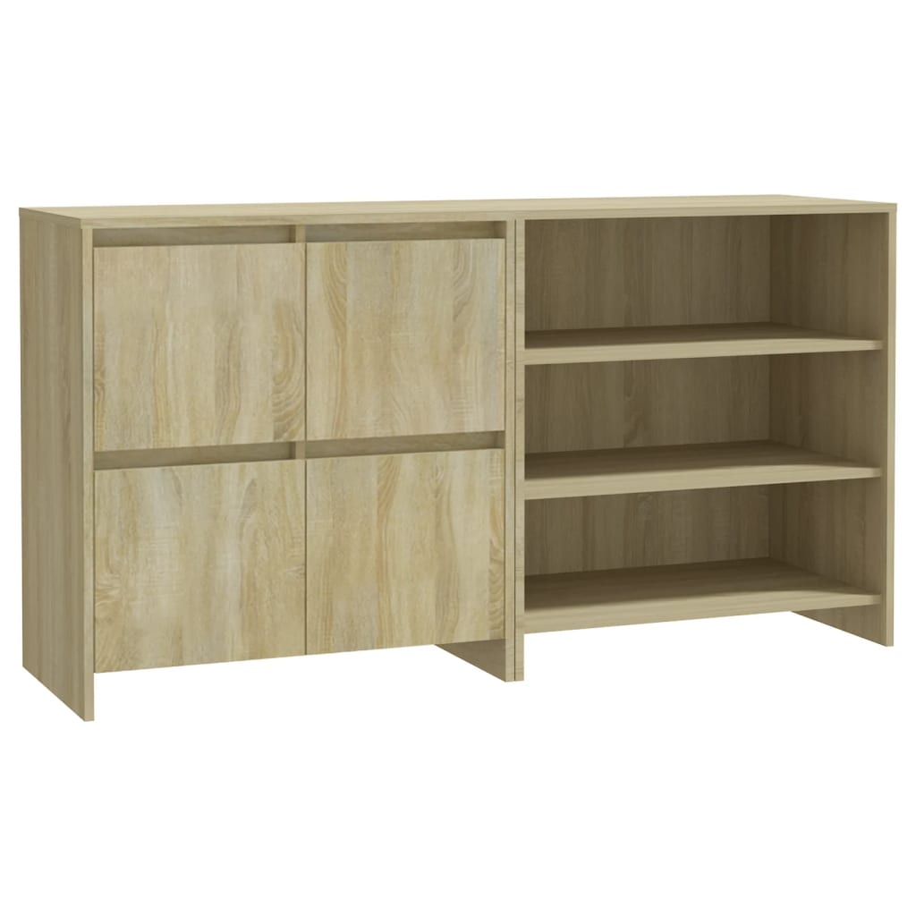 2-tlg. Sideboard Weiß Holzwerkstoff