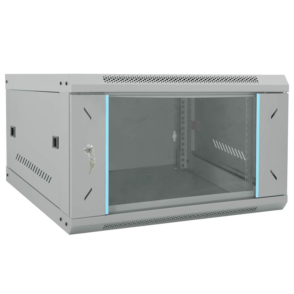Netzwerkschrank mit Speicher Grau 60 x 45 x 28 cm Stahl