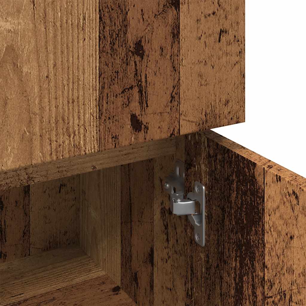 Badezimmerschrank Weiß 30x30x95 cm Holzwerkstoff