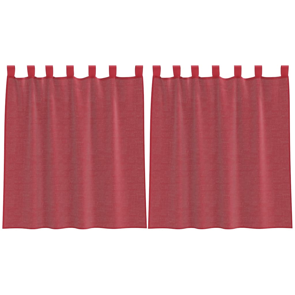 Voile Vorhänge mit Ösen 2 Stk. Apfelgrün 140x140 cm