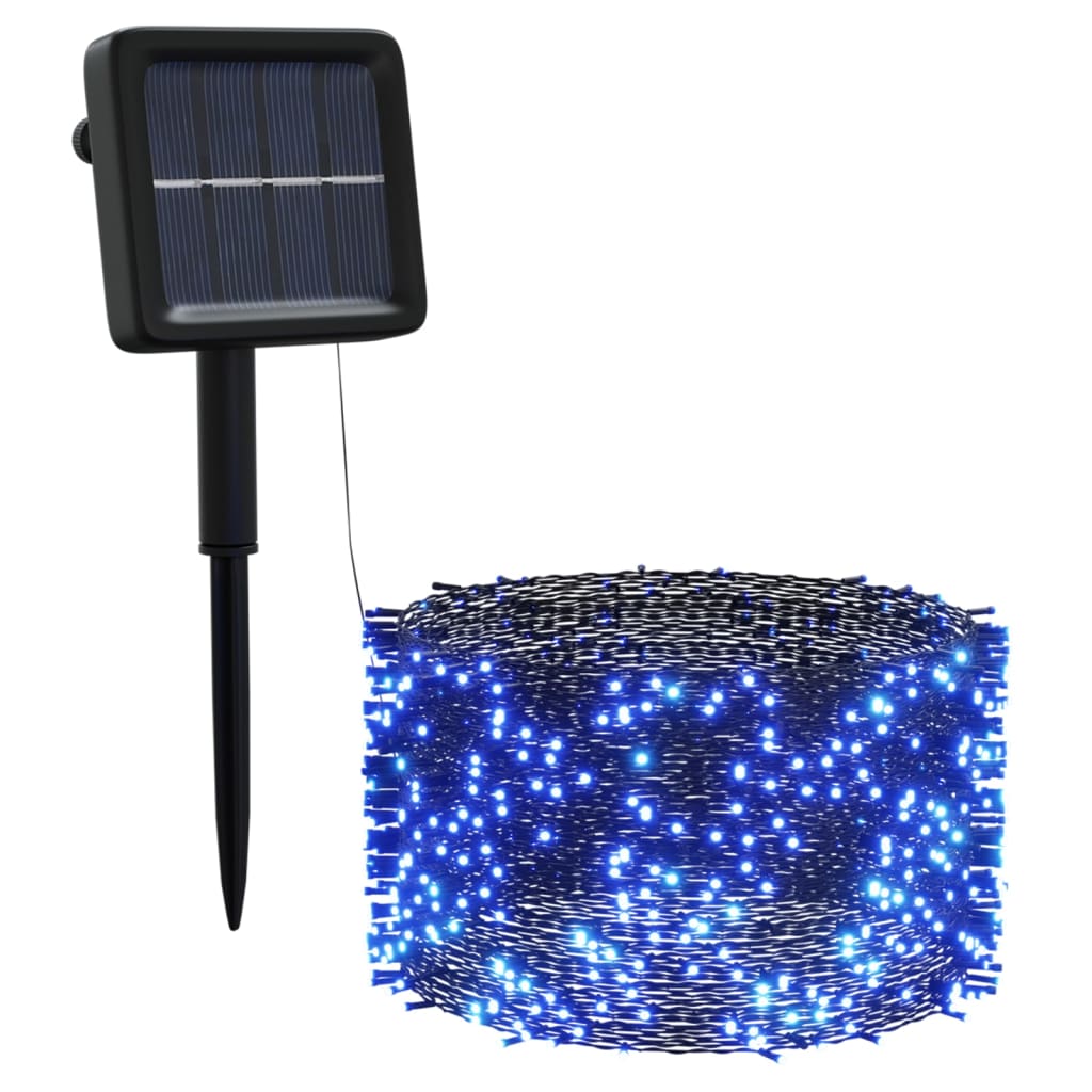 Solar-Lichterkette 2 Stk. 2x200 LED Blau Innen Außen