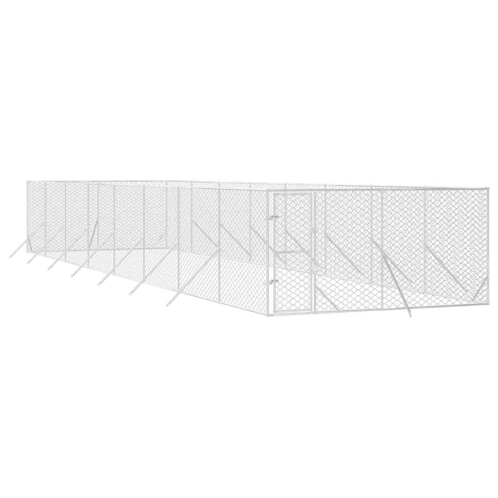 Outdoor-Hundezwinger Silbern 2x2x2 m Verzinkter Stahl