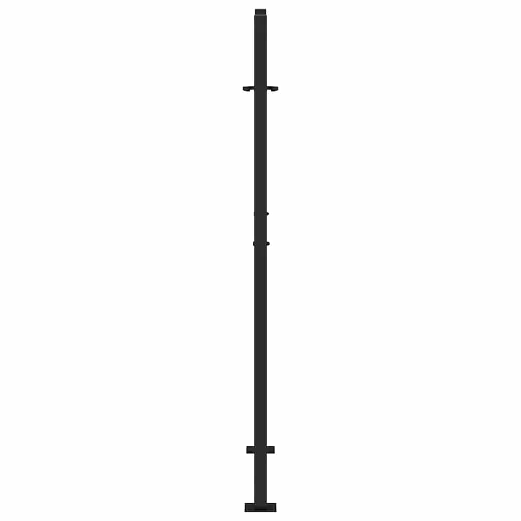 Gartentor Schwarz 100x100 cm Stahl Lichtdesign