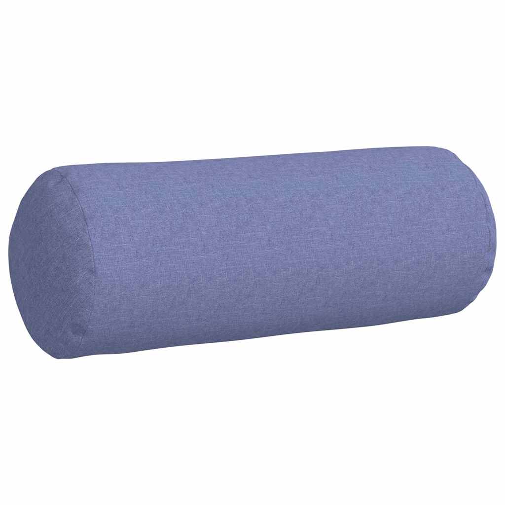 Bolsterkissen 2 Stück Hellgrau Ø 15 x 40 cm Stoff