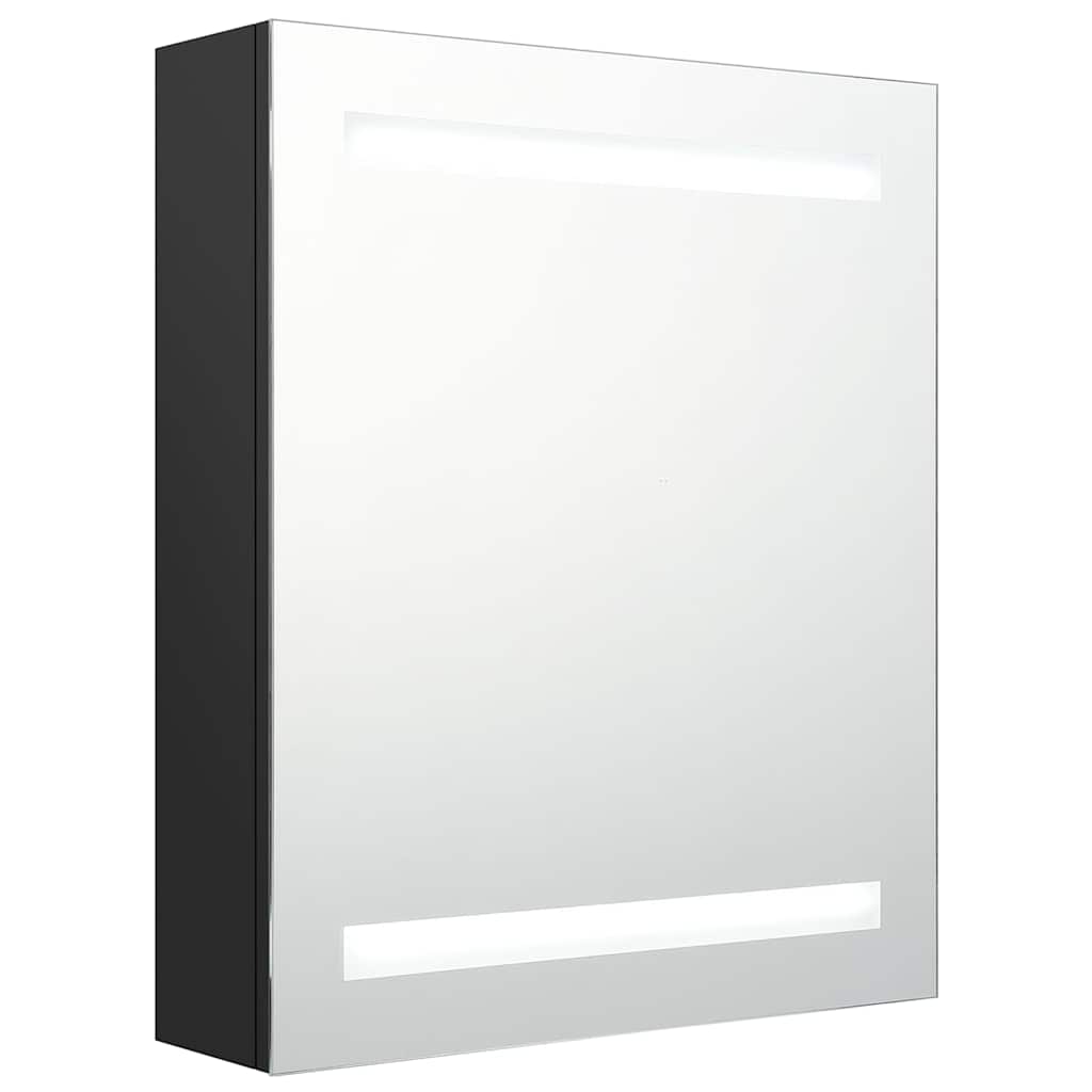 LED-Bad-Spiegelschrank Betongrau 50x14x60 cm
