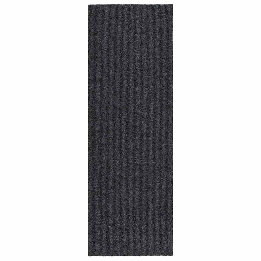 Teppichläufer Grau 80 x 150 cm Stoff