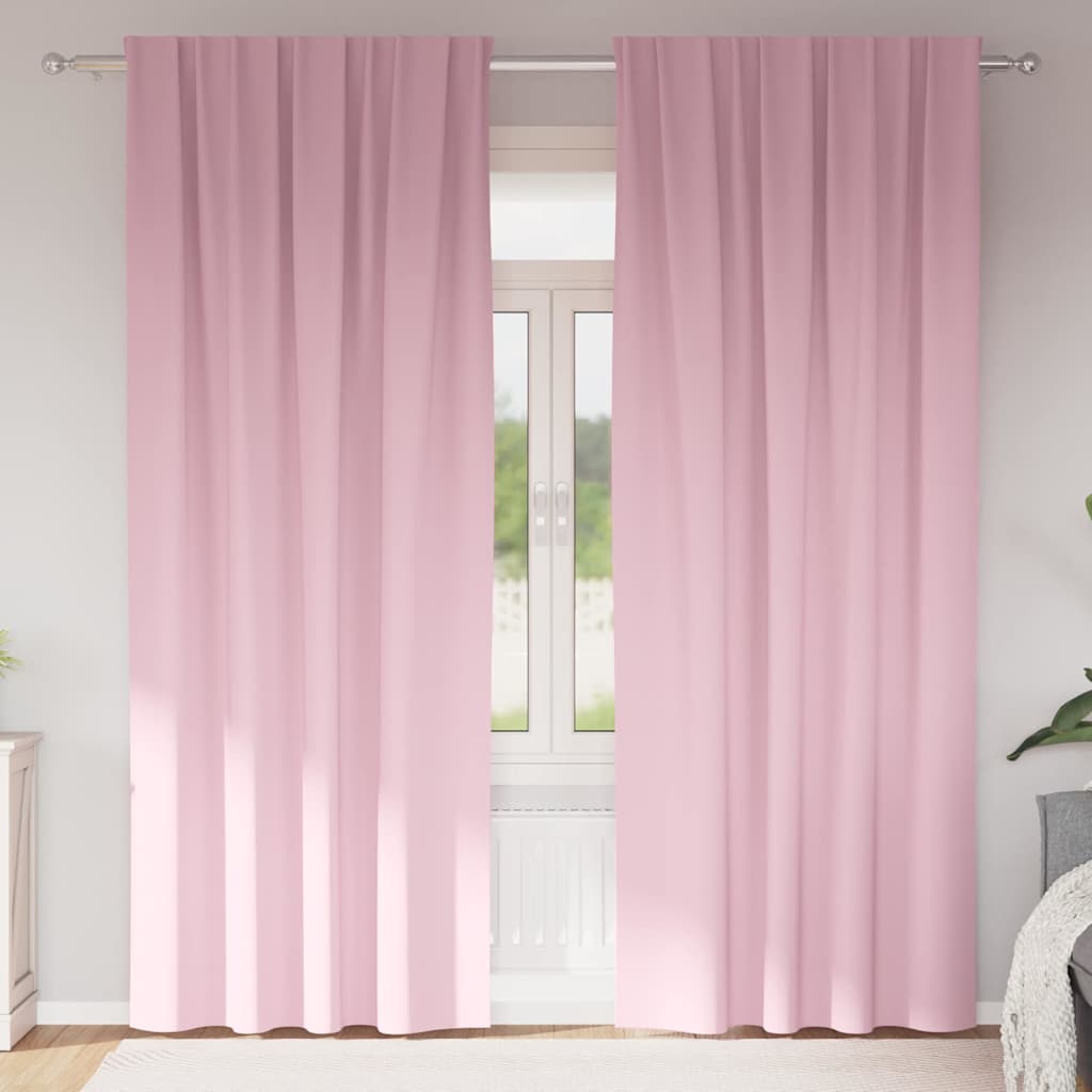 Verdunkelungs-Vorhänge mit Ringen 2 pcs Beige 140 x 140 cm