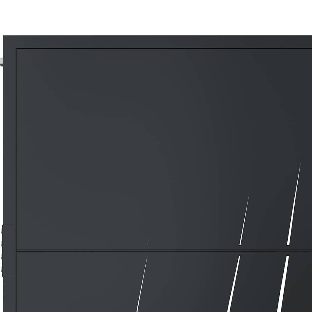 Gartentor Anthrazit 100x75 cm Stahl Gras-Design