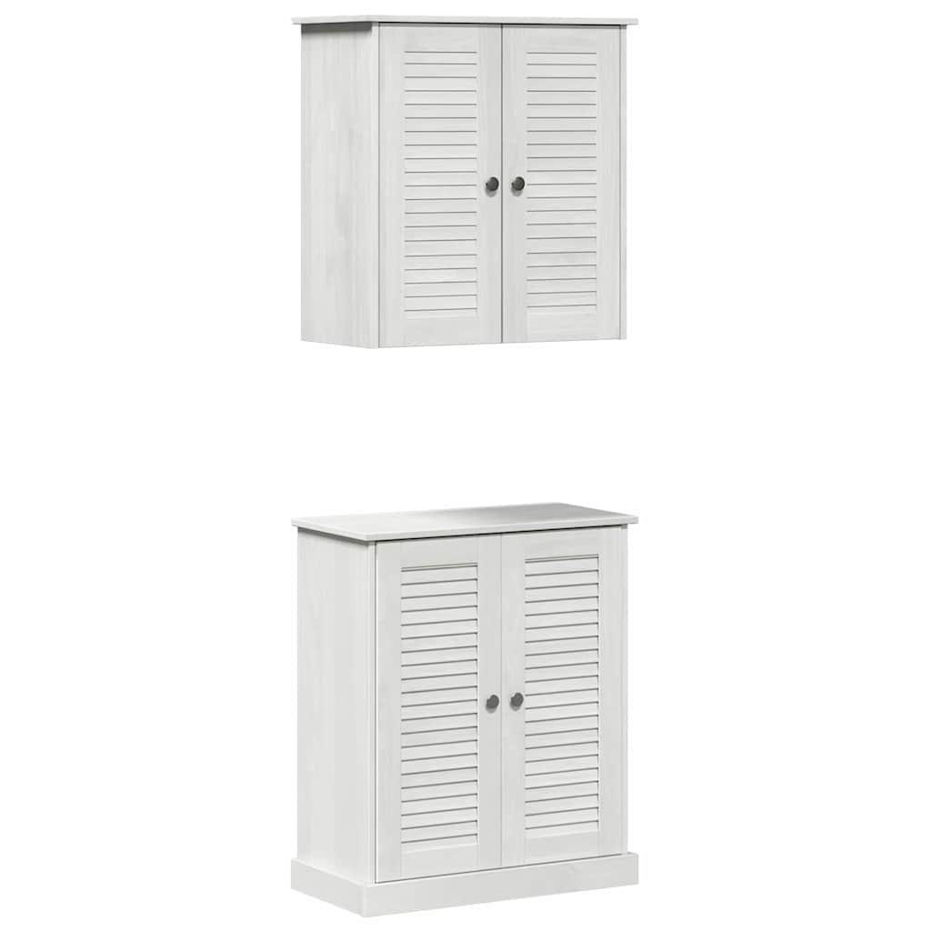 Badezimmermöbel-Set mit Regal VIGO 2 pcs Braun und Honigbraun