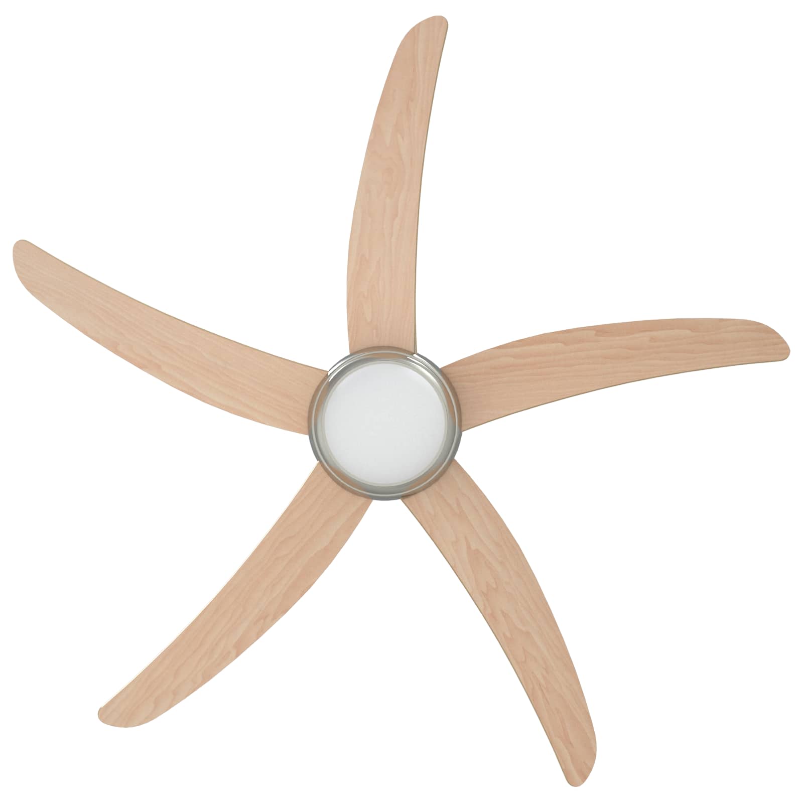 Deckenventilator mit Licht und Fernbedienung Ø 130 cm Weiß