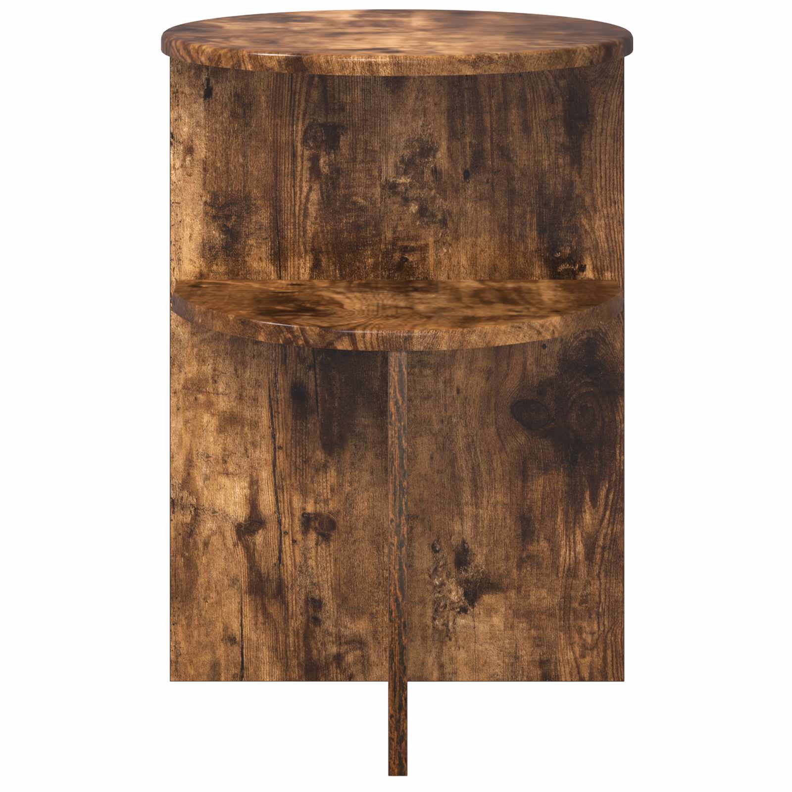 Beistelltisch mit Speicher Weiß Ø 39,5 x 55 cm Holzwerkstoff