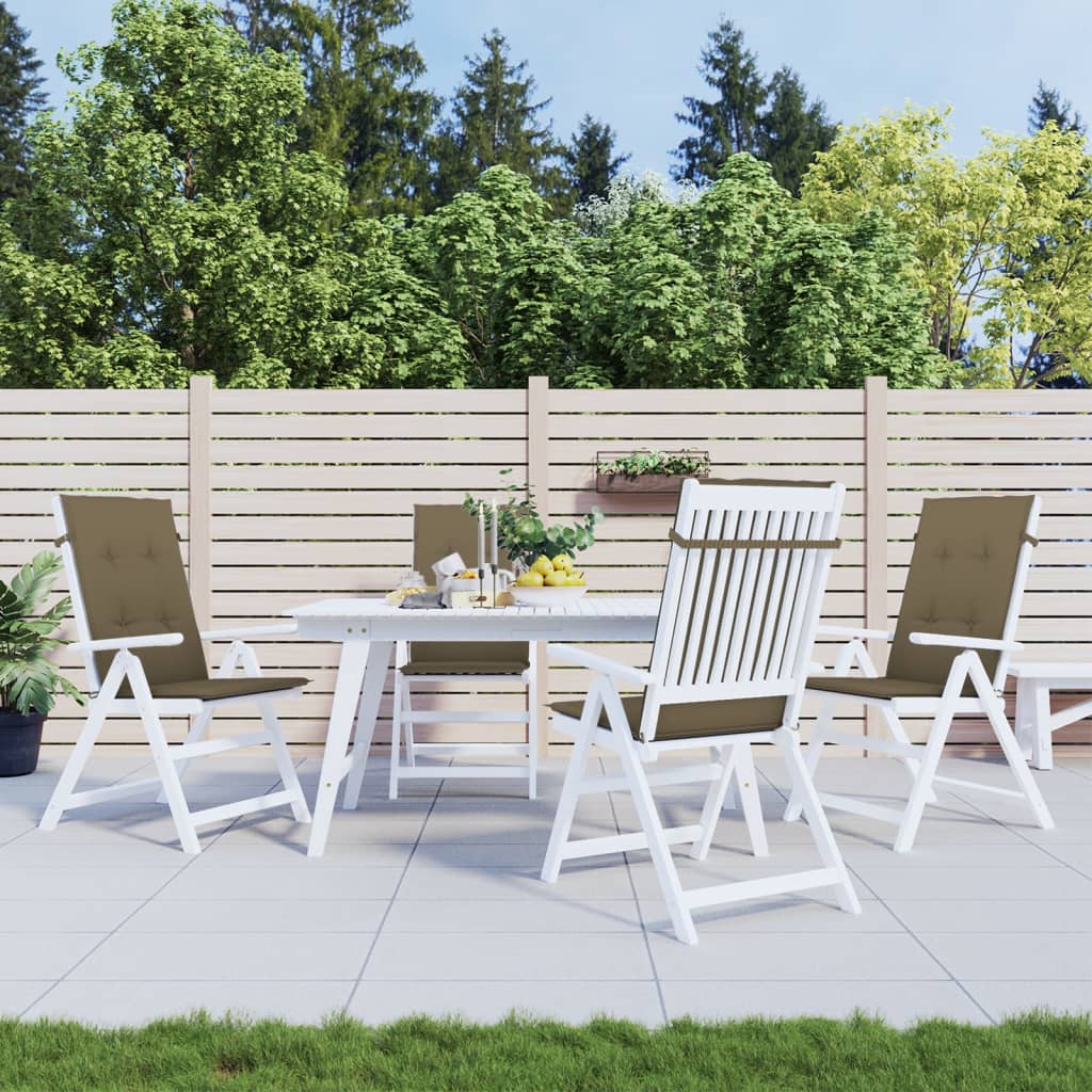 Hochlehner-Auflagen 2 Stk. Melange Anthrazit 120x50x7cm Stoff
