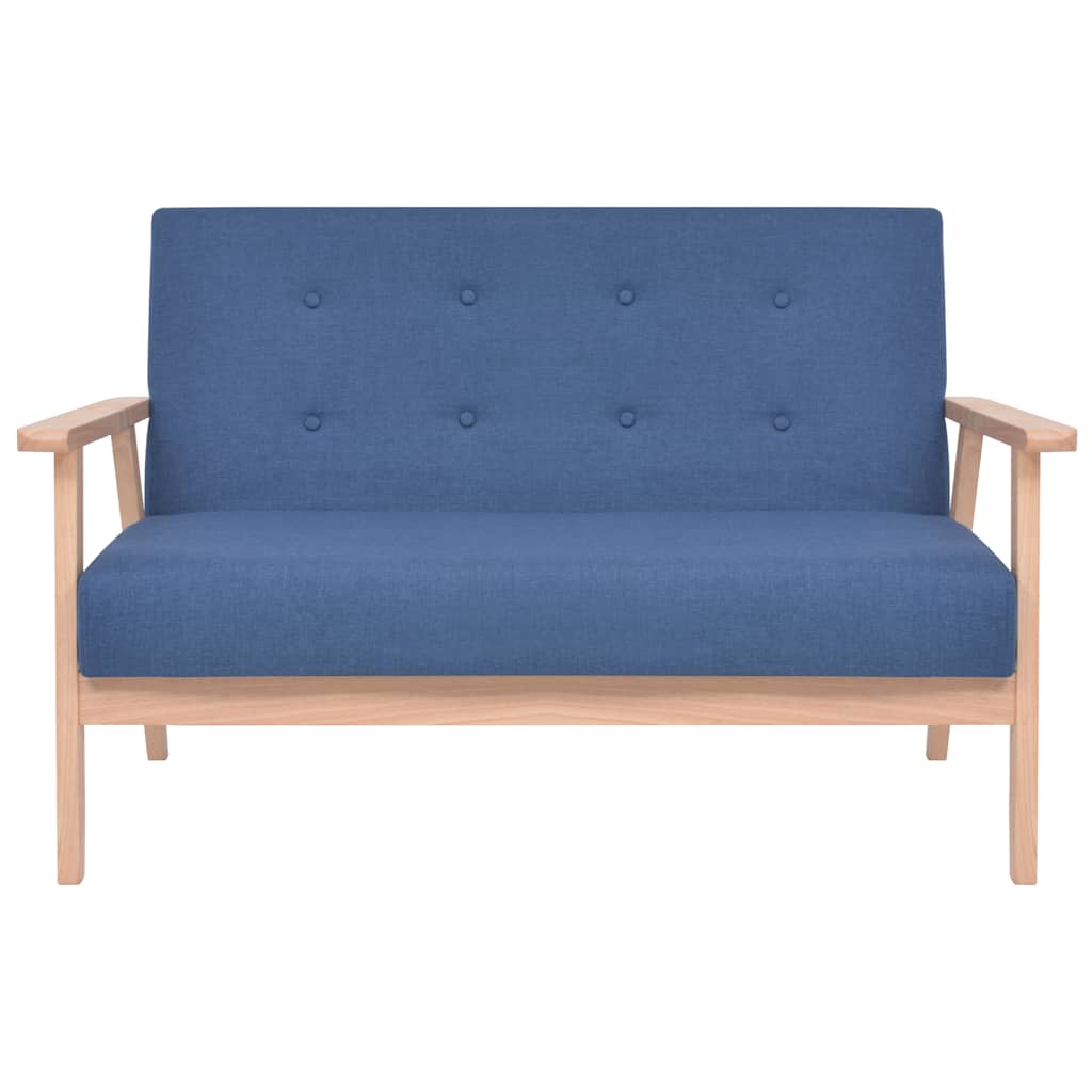 2-Sitzer-Sofa Stoff Hellgrau