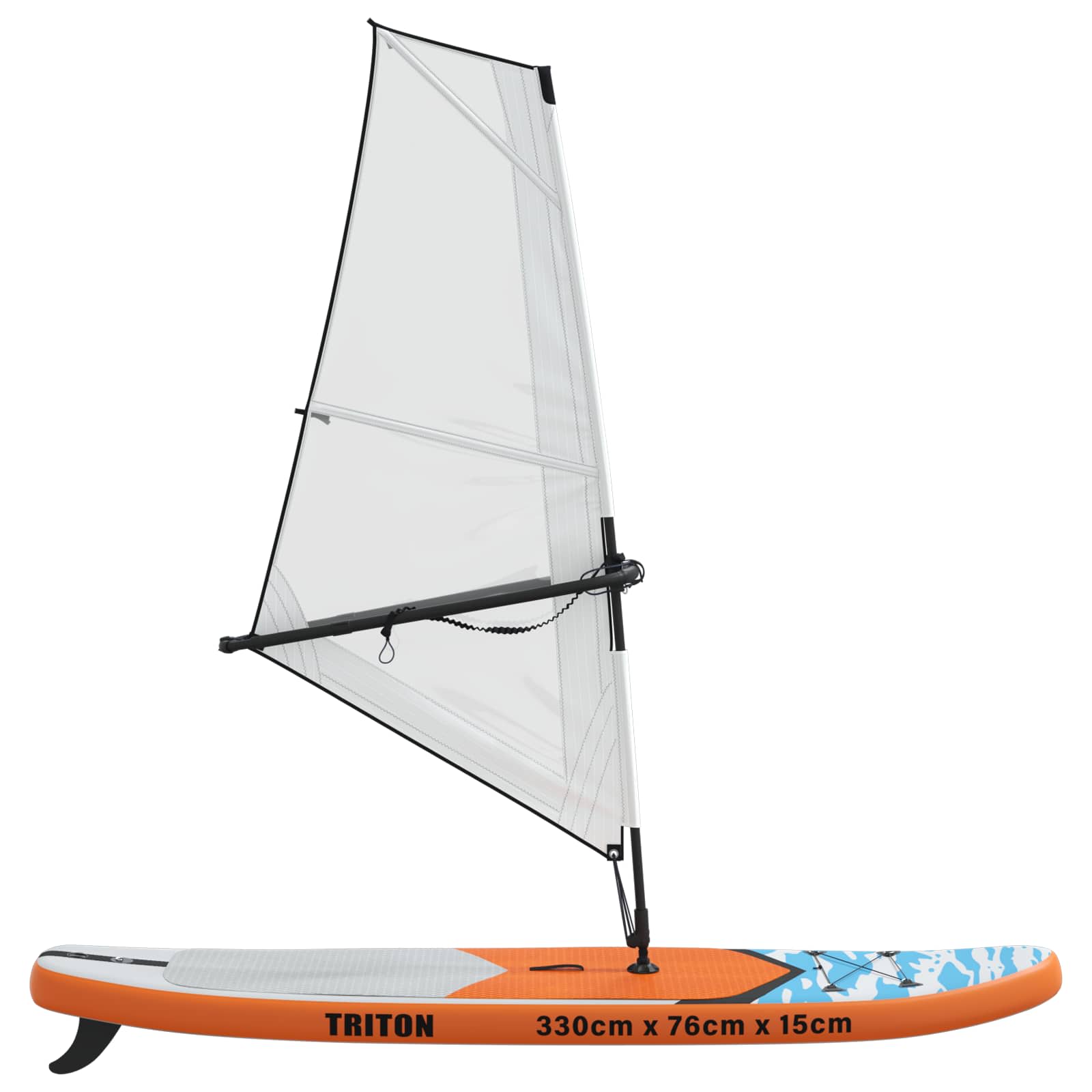 Aufblasbares SUP-Board mit Segel HYDROS 330 x 76 x 15 cm Türkis