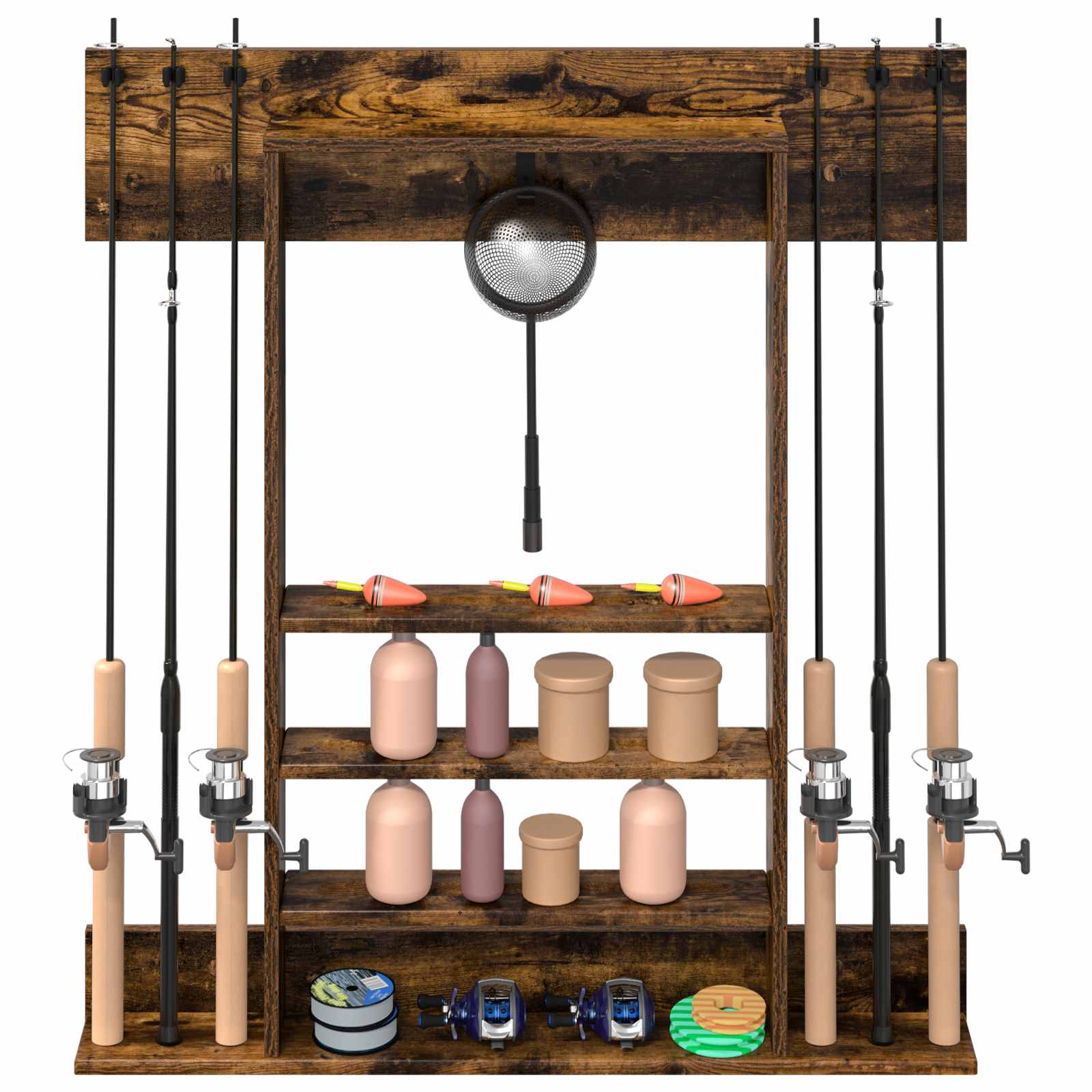 Billardqueue-Ständer Holzwerkstoff 93 x 12 x 103 cm Weiß