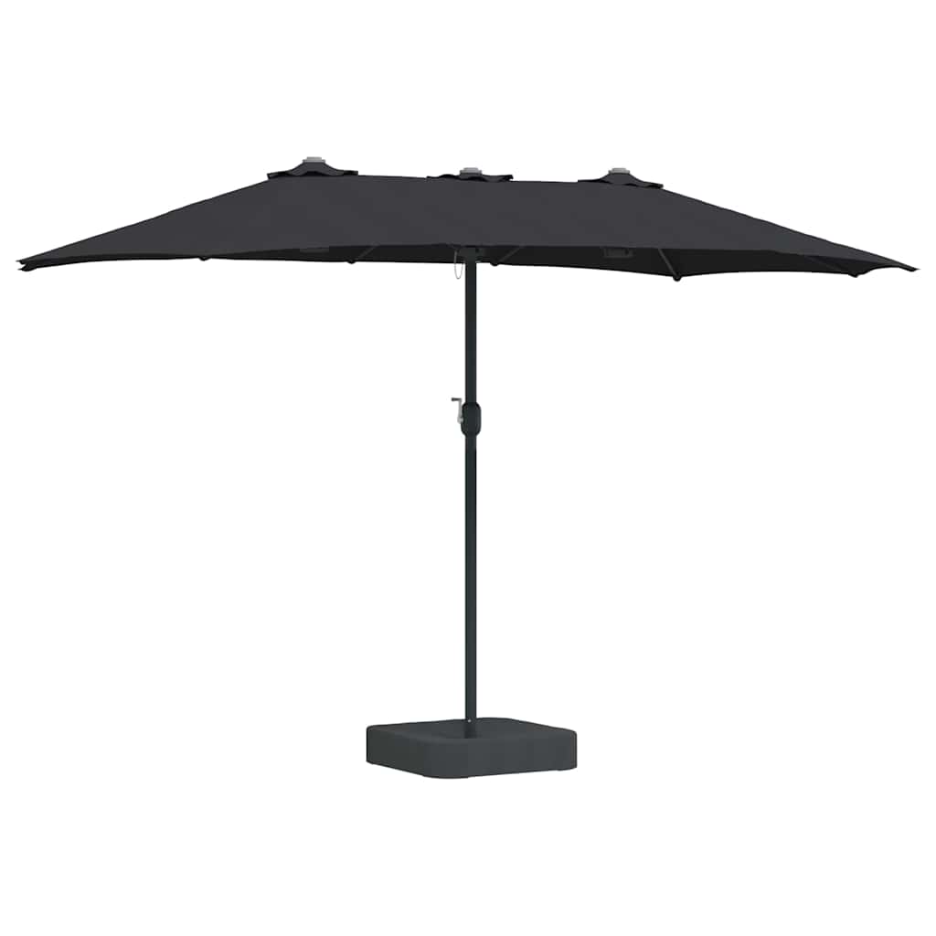 Garten-Sonnenschirm Sand 385 x 209 x 244 cm Polyester und Stahl