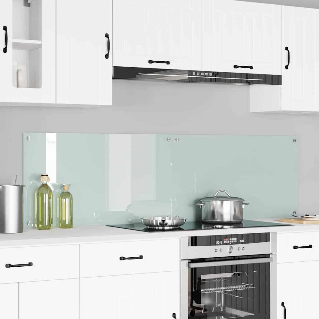 Küchenrückwand 2 pcs Weiß 70 x 40 cm Gehärtetes Glas