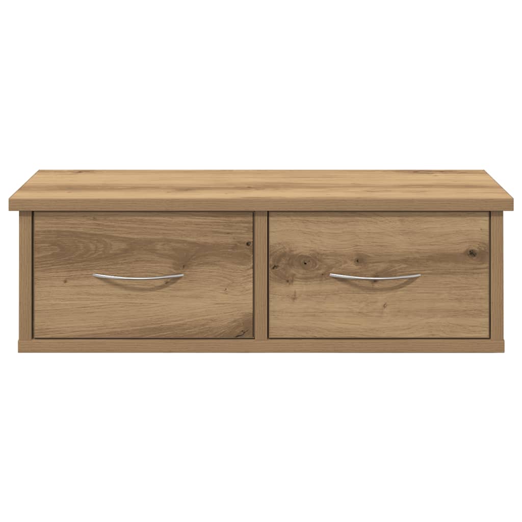 Wand-Schubladenregal Weiß 60x26x18,5 cm Holzwerkstoff