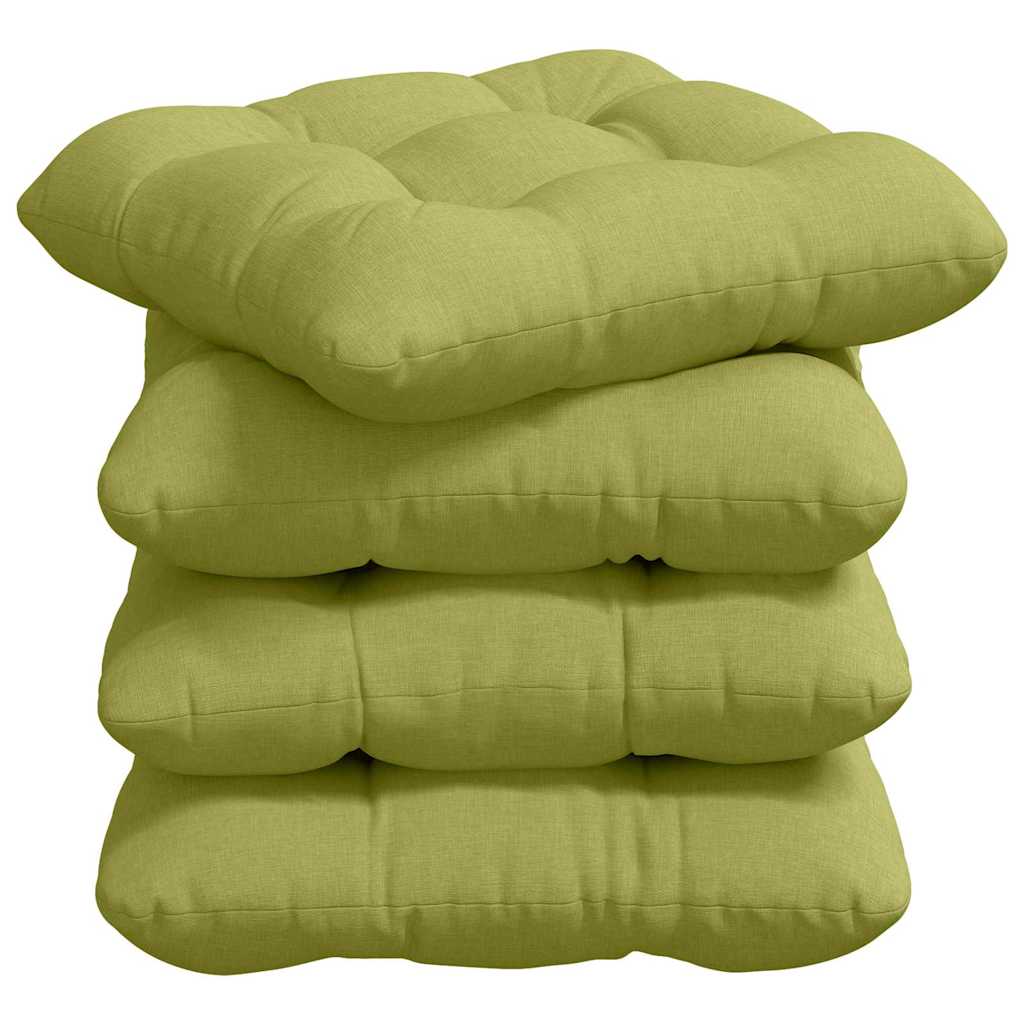 Sitzkissen 4 pcs Hellgrau 40 x 40 x 12 cm Stoff