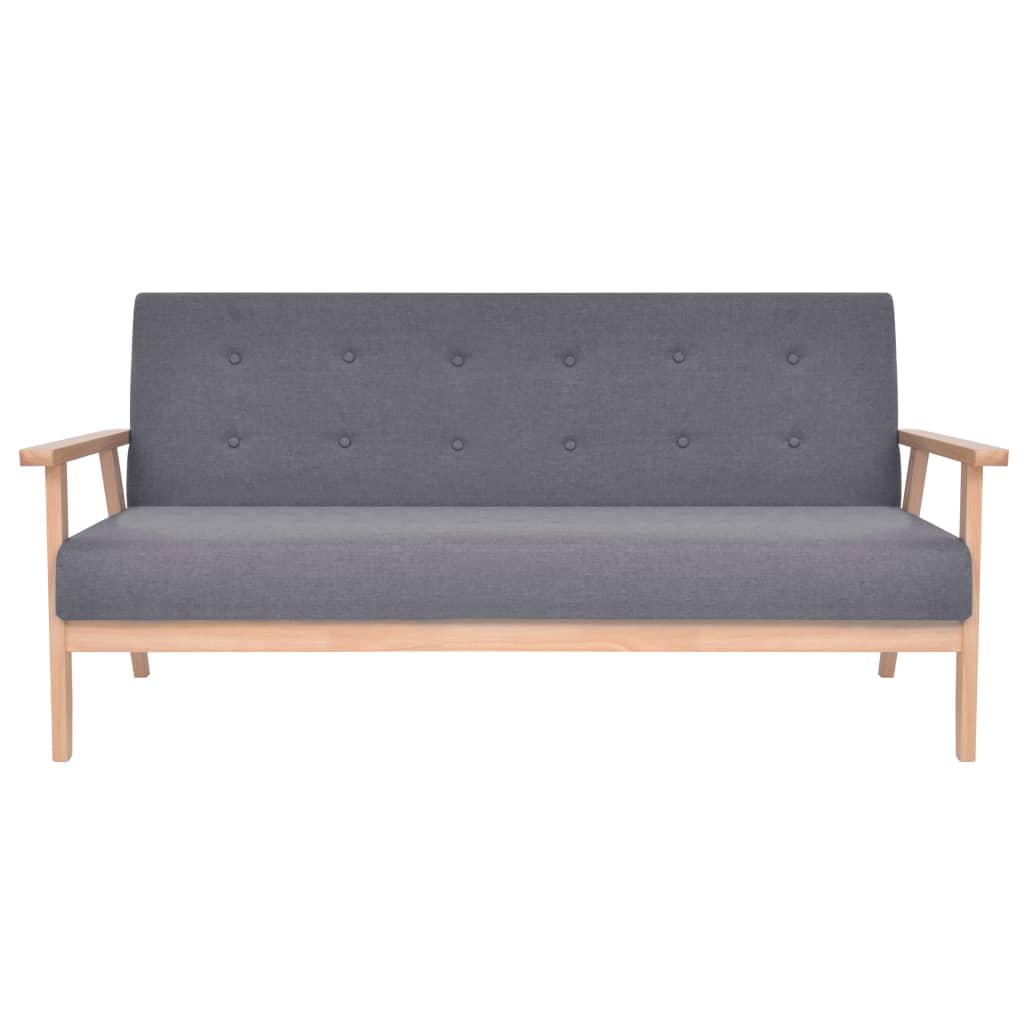 2-Sitzer-Sofa Stoff Hellgrau