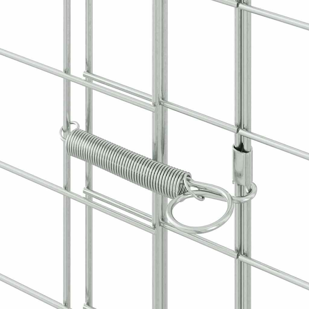 Hühnerkäfig 2 pcs Silber 600 x 100 x 210 cm Verzinkter Stahl