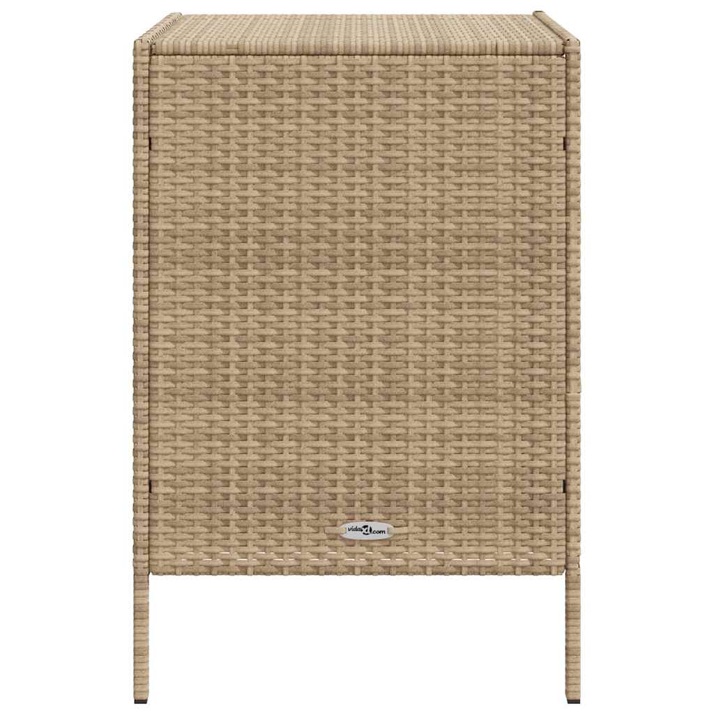 Gartenschrank Schwarz 55x59x80 cm Poly Rattan