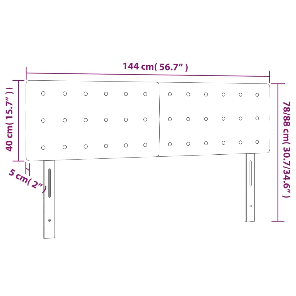 Kopfteil Hellgrau 80x5x118/128 cm Stoff