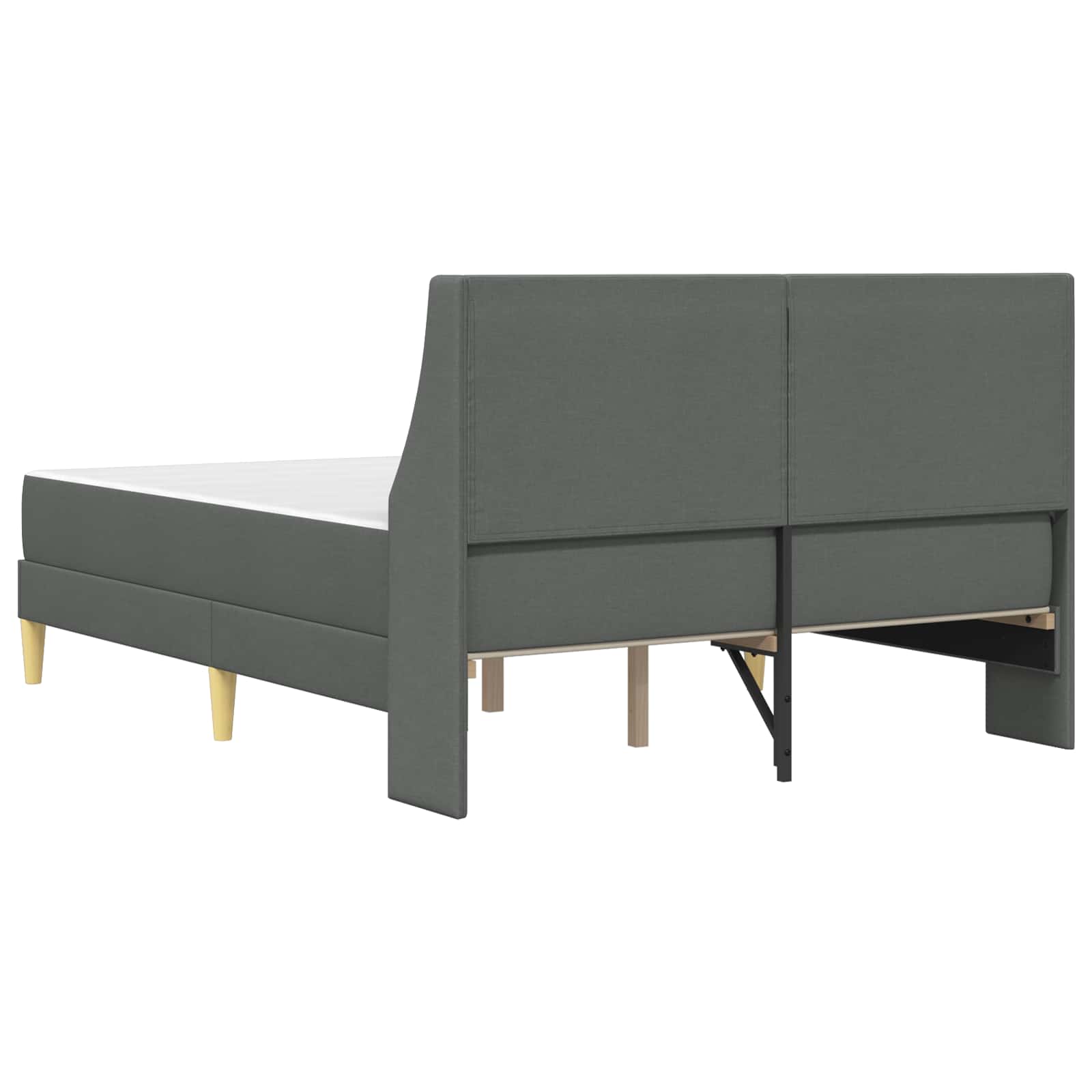 Bettgestell mit Matratze Hellgrau 80x 200 cm Polyester