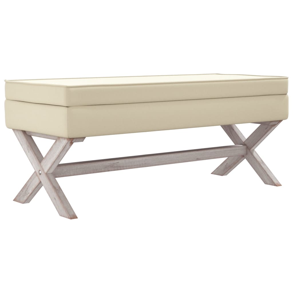 Hocker mit Stauraum Dunkelgrau 45x45x49 cm Stoff