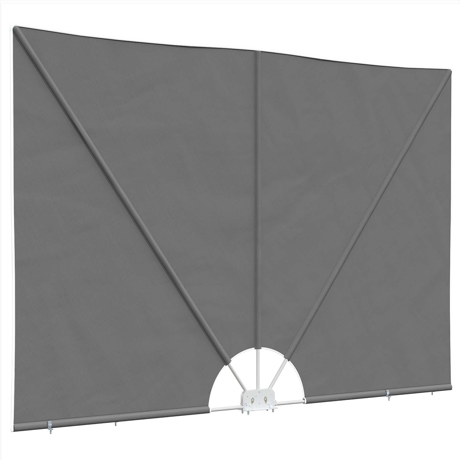 Faltbarer Balkonfächer Grau 210×210 cm