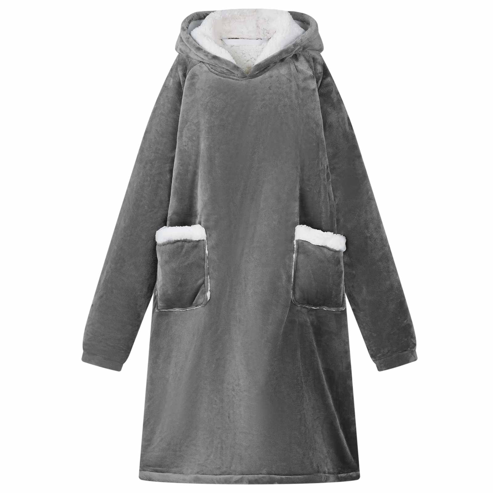 Decken-Hoodie Beige M Fleece und Flanell