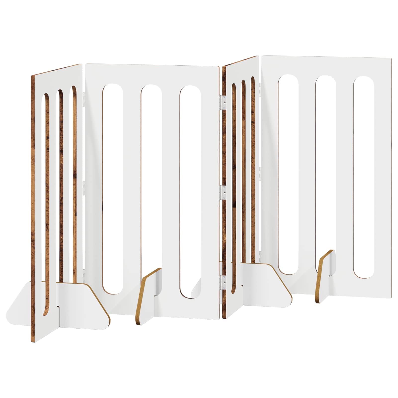 Faltbarer Haustierzaun 2 pcs Weiß 100,5 x 38 x 70 cm