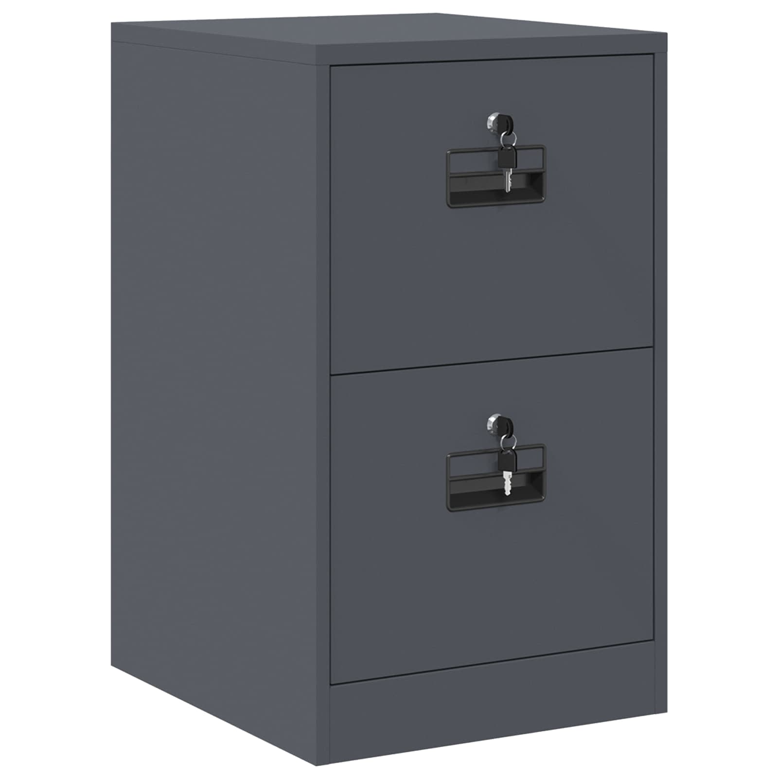 Aktenschrank 2 pcs Schwarz 44 x 50 x 139 cm Kaltgewalzter Stahl