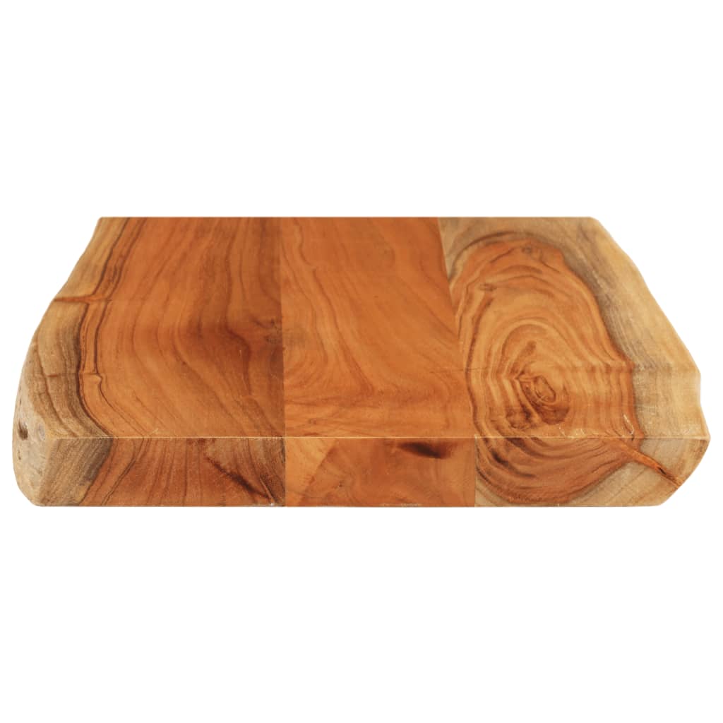 Tischplatte 40x40x2,5 cm Rechteckig Massivholz Akazie Baumkante