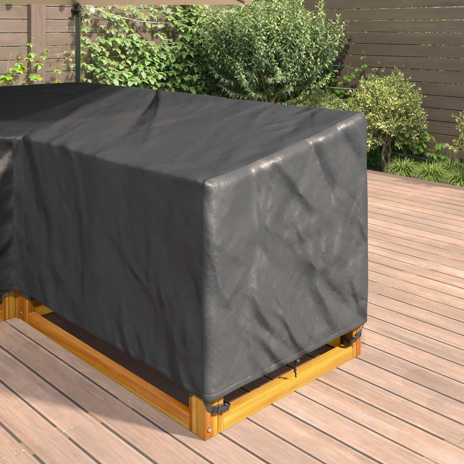 Möbelbezug Schwarz 235 x 235 x 85 cm 210D Oxford Stoff
