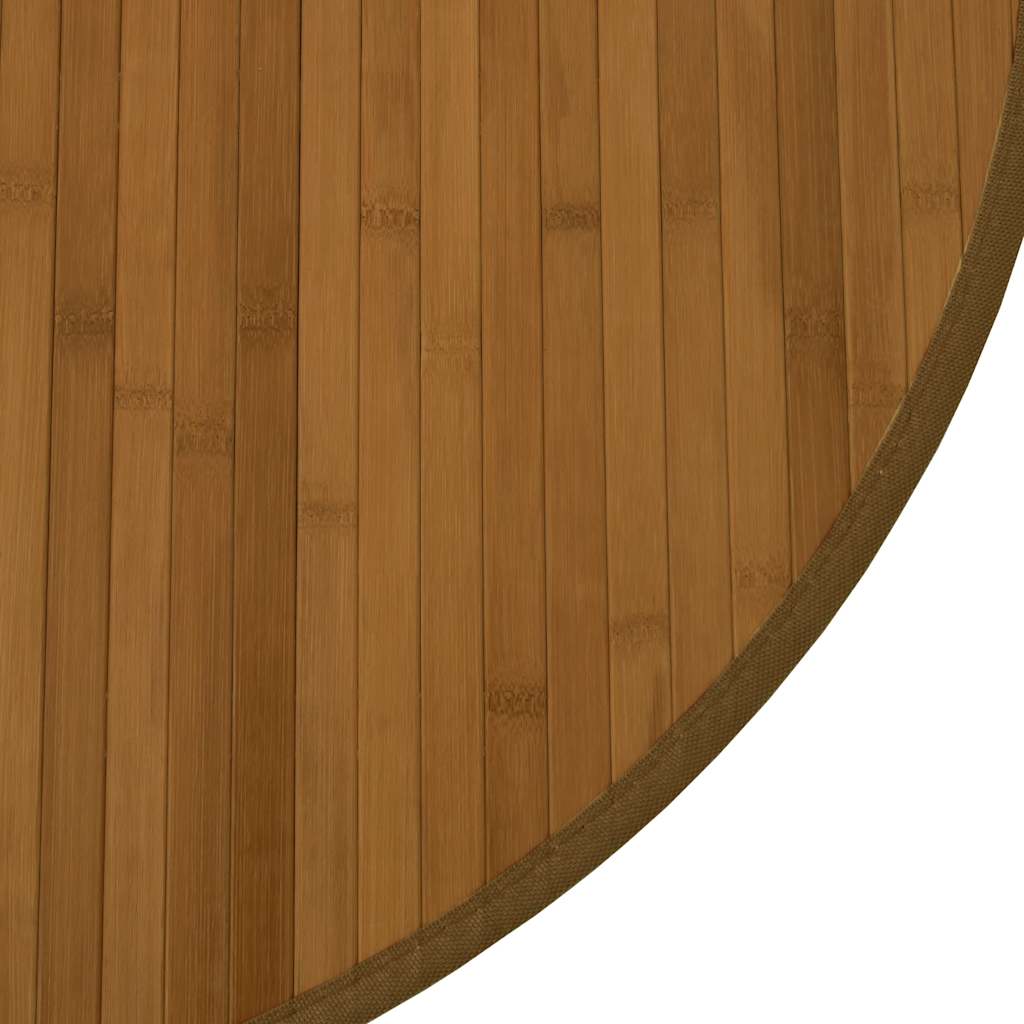 Teppich Rund Schwarz 60 cm Bambus
