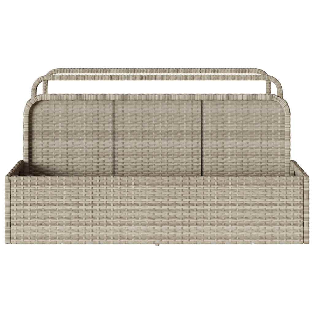 Pool Aufbewahrungsbehälter Schwarz 110x100x57 cm Poly Rattan
