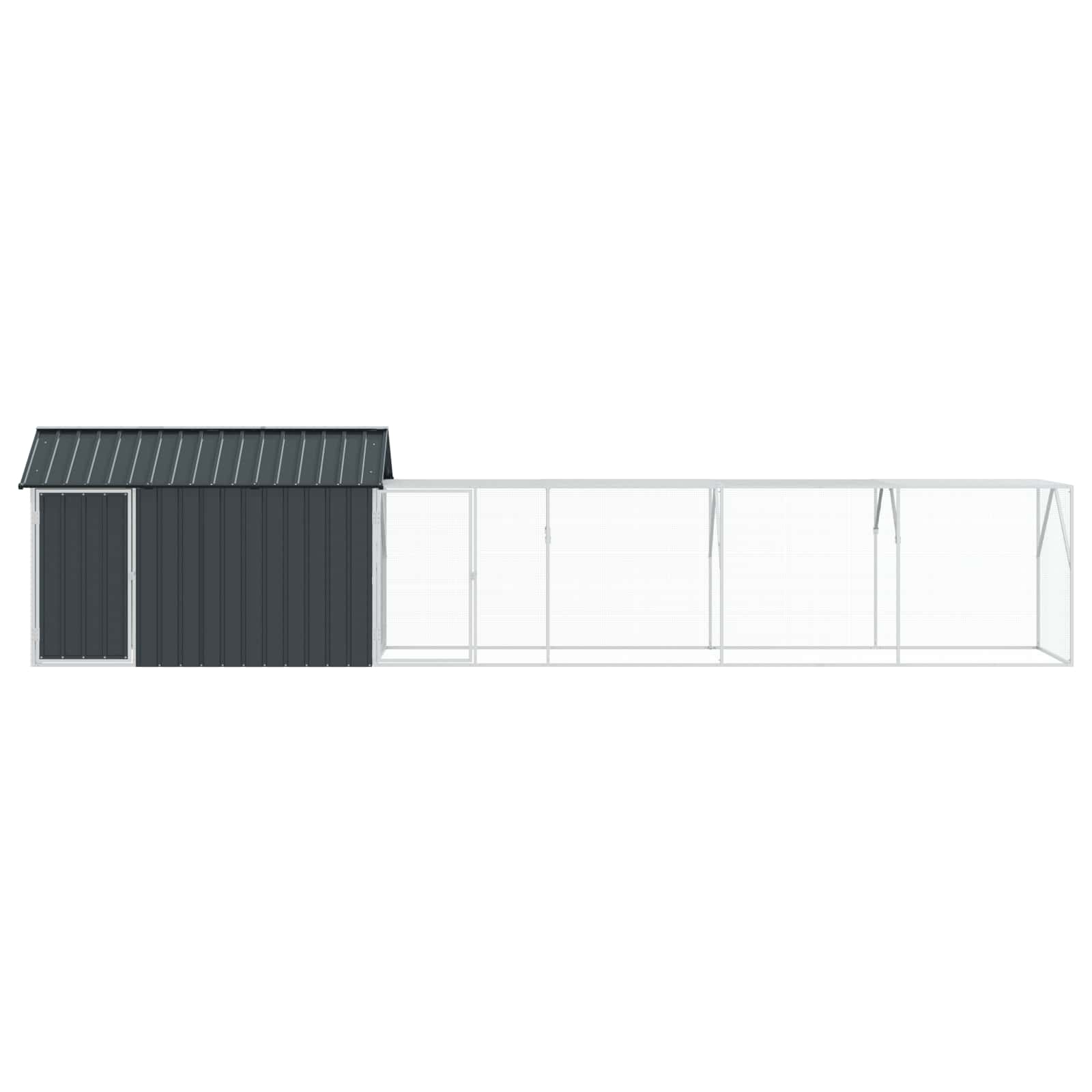 Vogelkäfig Anthrazit 416,5 x 103 x 142 cm Verzinkter Stahl