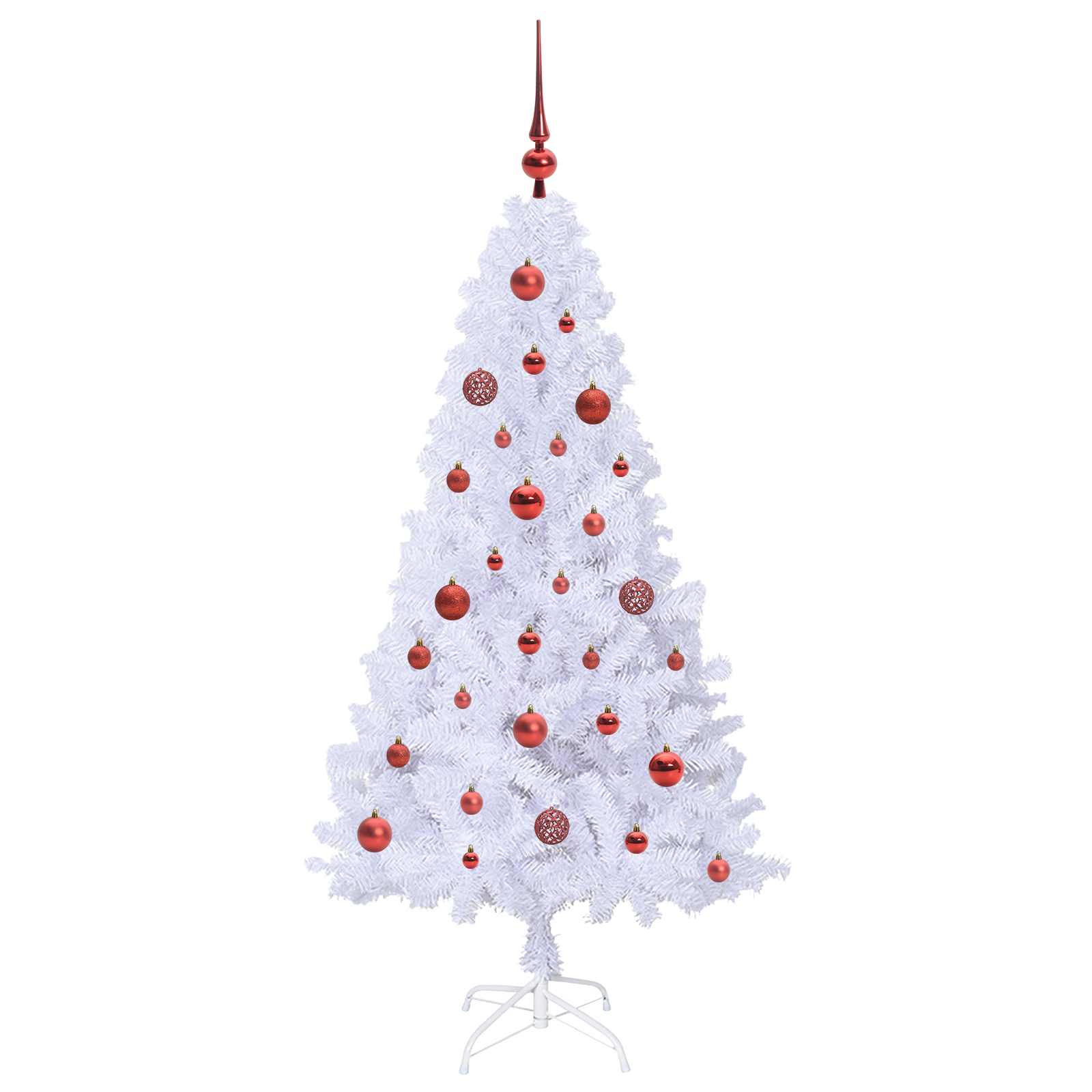 Künstlicher Weihnachtsbaum Weiß 120 cm PVC und Stahl