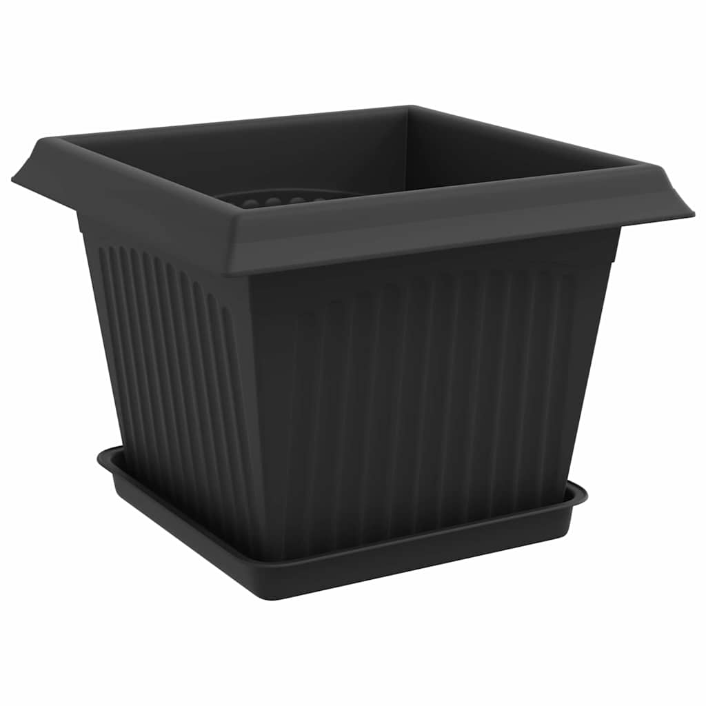 Blumentöpfe 6 pcs Ziegelrot 20 x 20 x 16 cm Kunststoff