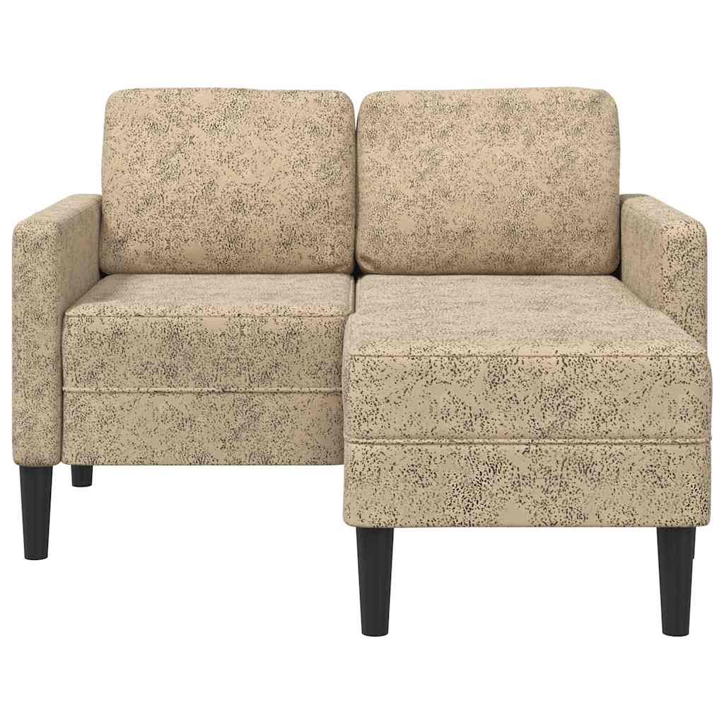 2-Sitzer-Sofa mit Chaiselongue L-Form Braun 125 cm Kunstleder