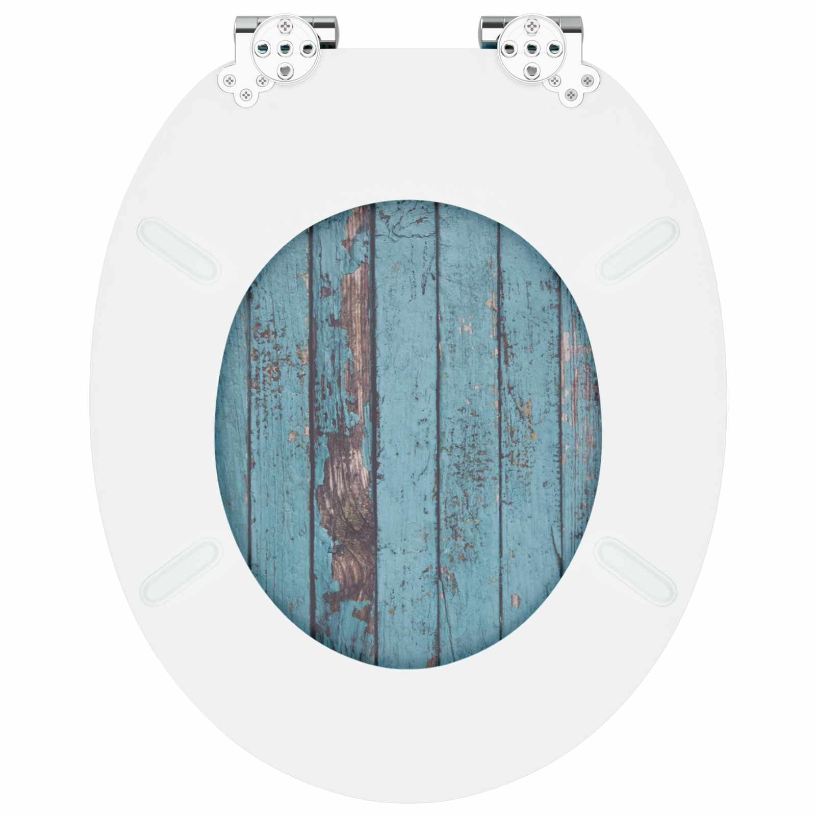 Toilettensitz MDF Deckel Schlichtes Design Weiß