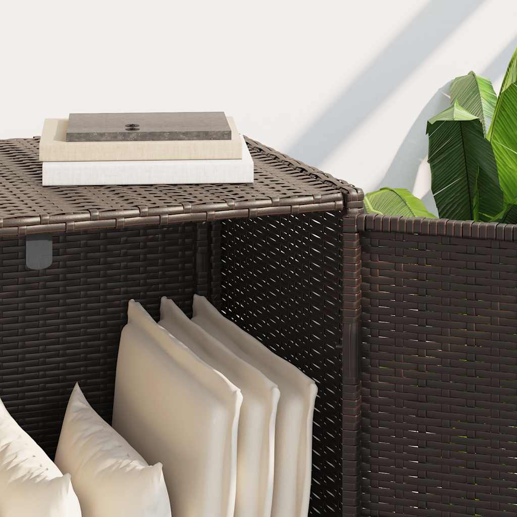 Gartenschrank Schwarz 83x45x76 cm Poly Rattan