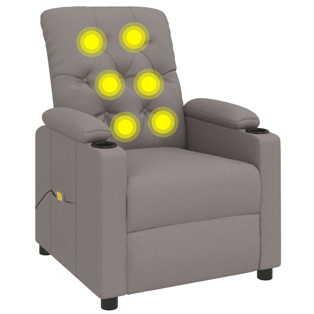 Massagesessel Schwarz Stoff