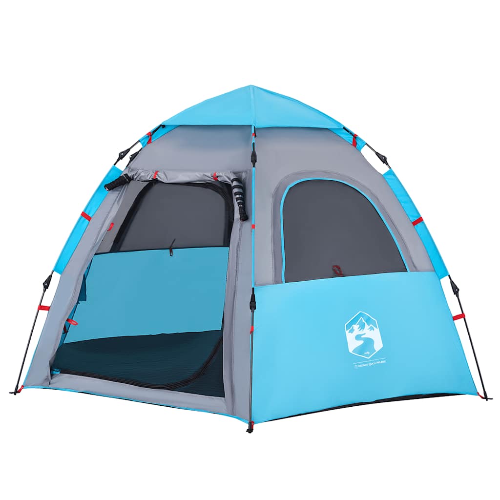 Campingzelt 4 Personen Grün Quick Release