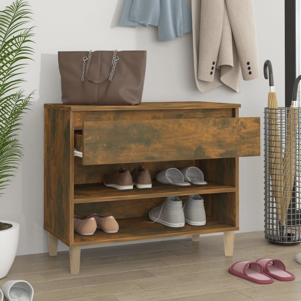 Schuhregal Weiß 70x36x60 cm Holzwerkstoff