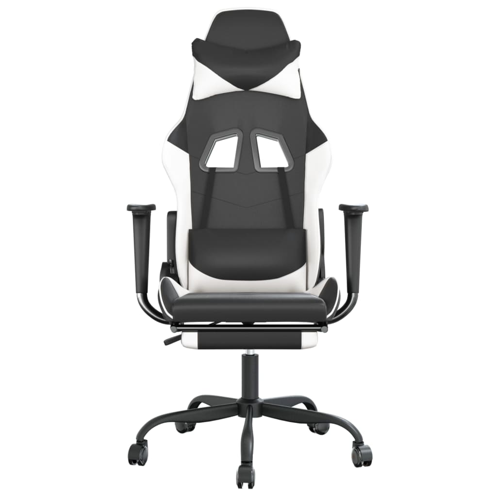 Gaming-Stuhl mit Massagefunktion Schwarz und Rot Kunstleder