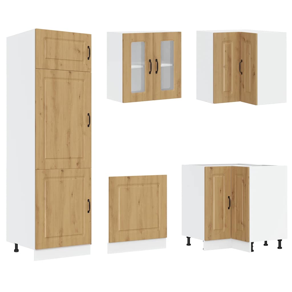 14-tlg. Küchenschrank-Set Kalmar Weiß Holzwerkstoff