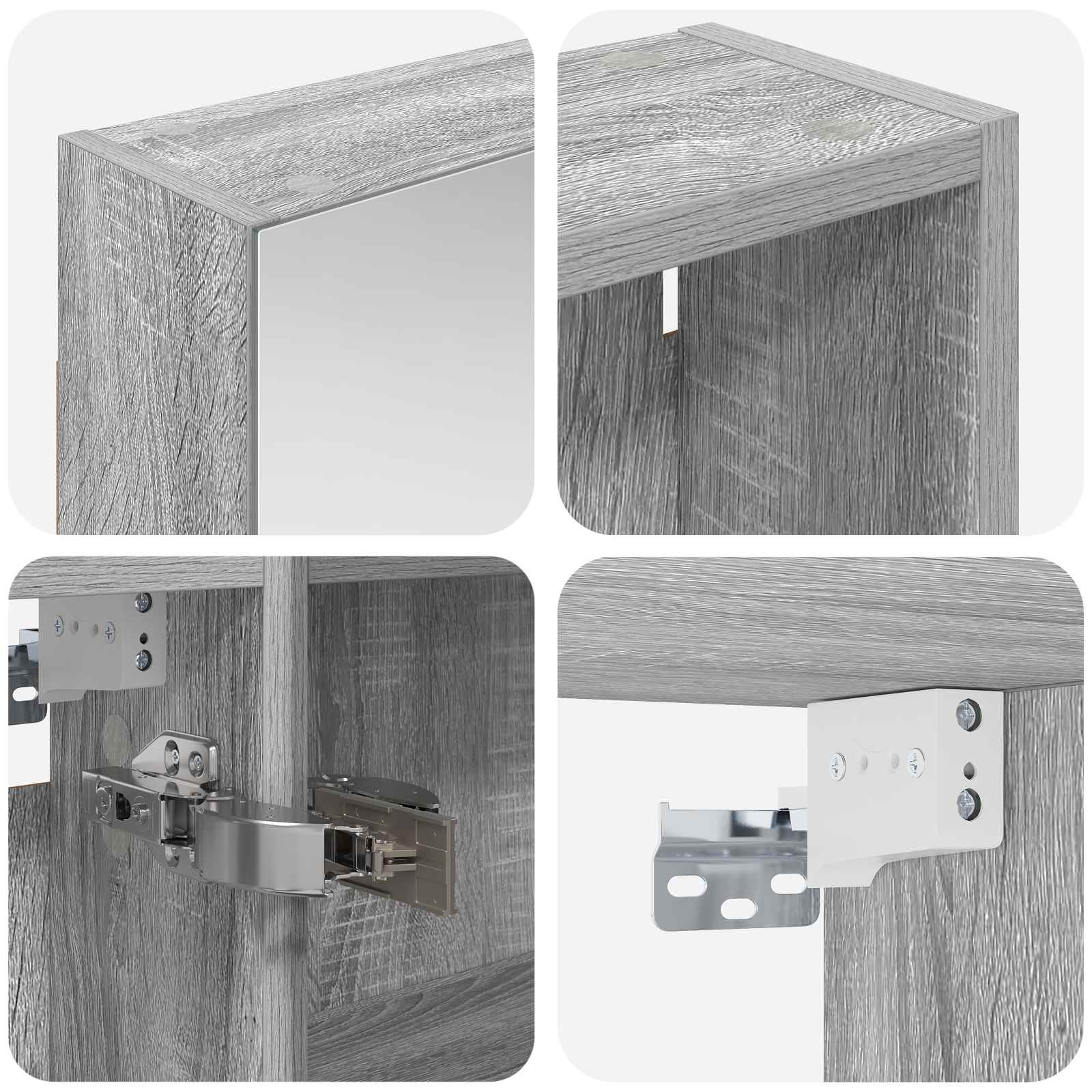 Badezimmerschrank-Set 3 pcs 80 x 10,5 x 50 cm Holzwerkstoff